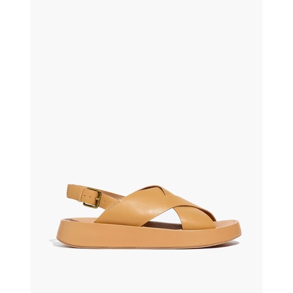 Madewell The Maeva Flatform Sandal in Amber Brown - Picture 2 of 4